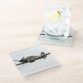 Vliegtuigfoto, Cool Fun Aviation Glazen Onderzetter (Schuin)