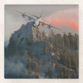 Vliegtuigfoto, Cool Fun Aviation Glazen Onderzetter (Voorkant)