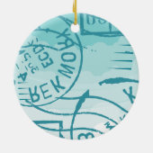 Vliegtuigfoto gepersonaliseerd keramisch ornament (Achterkant)