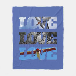 Vliegtuigfoto's in LOVE lijst, Aviation Simple Fleece Deken