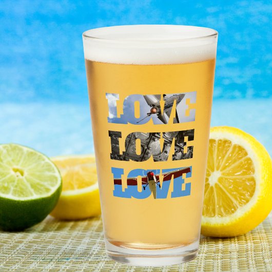 Vliegtuigfoto's in LOVE lijst, Aviation Simple Glas