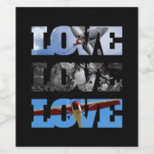 Vliegtuigfoto's in LOVE lijst, Luchtvaartverjaarda Wijn Etiket (Enkel label)