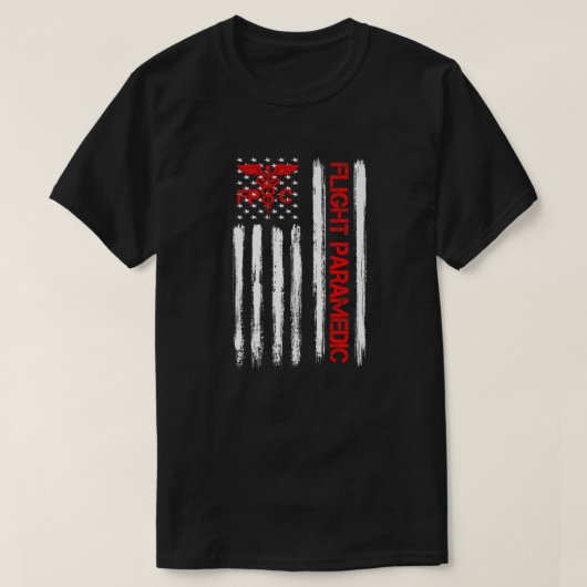 Vliegtuiggeneeskundige EMS Emt Nurse Paramedic US  T-shirt (Design voorkant)