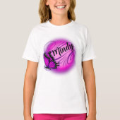 Vliegtuiggepersonaliseerde naam butterfly T-Shirt (Voorkant)