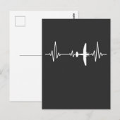 Vliegtuighartslag Cool Pilot Aviation Plant Briefkaart (Voorkant / Achterkant)