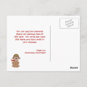 Vliegtuighond piloot jongen bedankt briefkaart (Achterkant)