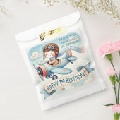 Vliegtuigjongen 1e verjaardag bedankzakje (Gezegeld)