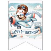 Vliegtuigjongen 1e verjaardag vlaggetjes (Tweede vlag)