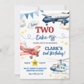 Vliegtuigjongen 2e verjaardag kaart (Voorkant)