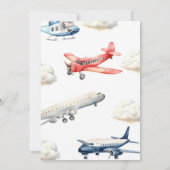 Vliegtuigjongen 2e verjaardag kaart (Achterkant)