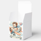 Vliegtuigjongen Beer 1e verjaardag Bedankdoosjes (Geopend)