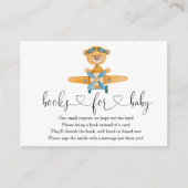 Vliegtuigjongen Teddy Bear Books for Baby Informatiekaartje (Voorkant)