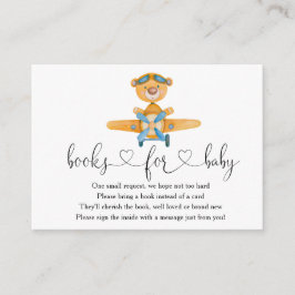 Vliegtuigjongen Teddy Bear Books for Baby Informatiekaartje