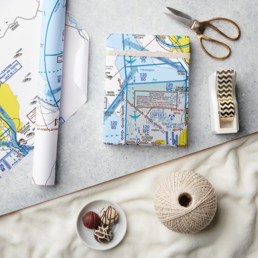 Vliegtuigkaart Inpakpapier (Crafts)