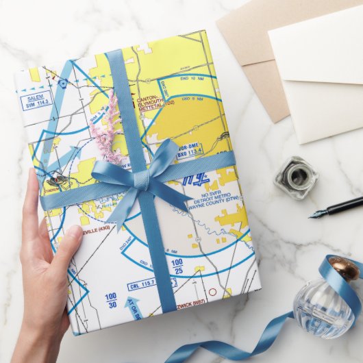 Vliegtuigkaart Inpakpapier (Geschenken)