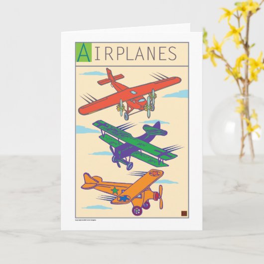 Vliegtuigkaart Kaart (Gele Bloem)