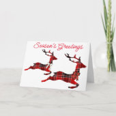 Vliegtuigkaart voor rendieren feestdagen kaart (Voorkant)