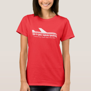 Vliegtuigkapitein spreekt radiotelefonie Fly Mom t T-shirt