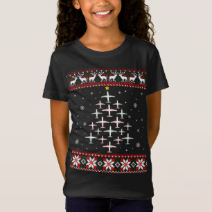 Vliegtuigkerst Funny Ugly Xmas Sweater T-shirt