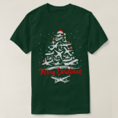 Vliegtuigkerstbomen T-shirt (Design voorkant)
