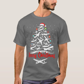 Vliegtuigkerstbomen T-shirt
