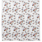 Vliegtuigkinderen douchegordijn (Voorkant)