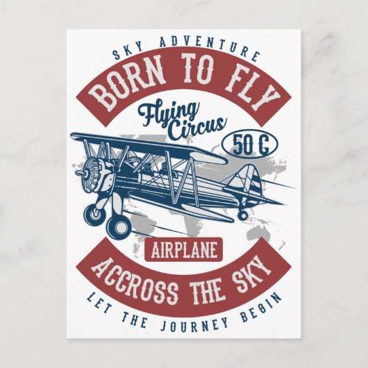  vliegtuigkleur briefkaart (Voorkant)