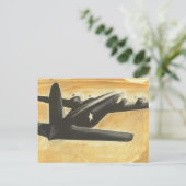  vliegtuigkleurenkunst briefkaart (Staand voorkant)