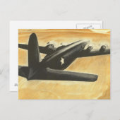  vliegtuigkleurenkunst briefkaart (Voorkant / Achterkant)