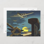  vliegtuigkleurenkunst briefkaart (Voorkant / Achterkant)