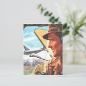  vliegtuigkleurenkunst briefkaart (Staand voorkant)