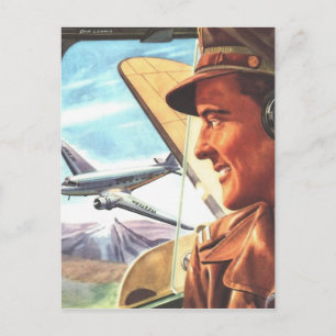  vliegtuigkleurenkunst briefkaart