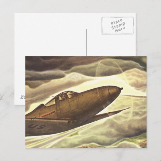 vliegtuigkleurenkunst briefkaart (Voorkant / Achterkant)