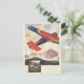  vliegtuigkleurenkunst briefkaart (Staand voorkant)