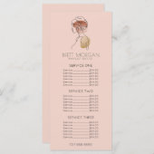 Vliegtuigkundelenmenu Roze Makeup Kunstprijs Menu (Voorkant / Achterkant)