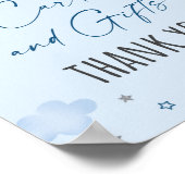 Vliegtuiglĳke kaarten en cadeaubonnen voor wolken poster (Hoek)