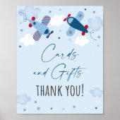 Vliegtuiglĳke kaarten en cadeaubonnen voor wolken poster (Voorkant)