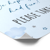 Vliegtuigliniaalwolken - Birthday Favor Sign Poster (Hoek)