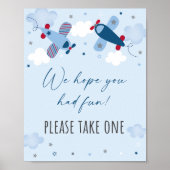 Vliegtuigliniaalwolken - Birthday Favor Sign Poster (Voorkant)