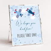 Vliegtuigliniaalwolken - Birthday Favor Sign Poster