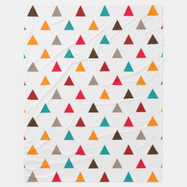 Vliegtuiglinie - meerdere gekleurde driehoeken fleece deken