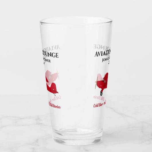 Vliegtuiglounge Pub Tavern Man Cave Beer Drink Glas (Rechts)