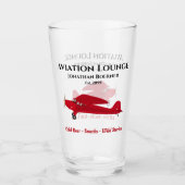 Vliegtuiglounge Pub Tavern Man Cave Beer Drink Glas (Voorkant)