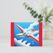 Vliegtuigluchtvaart Briefkaart (Staand voorkant)