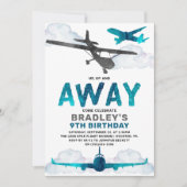 Vliegtuigluchtvaart elke leeftijd verjaardagsfeest kaart (Voorkant)