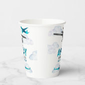 Vliegtuigluchtvaart elke leeftijd verjaardagsfeest papieren bekers (Links)