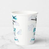 Vliegtuigluchtvaart elke leeftijd verjaardagsfeest papieren bekers (Rechts)