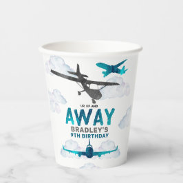 Vliegtuigluchtvaart elke leeftijd verjaardagsfeest papieren bekers