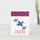 Vliegtuiglust op zee kaart (Voorkant)