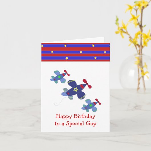 Vliegtuiglust op zee kaart (Gele Bloem)